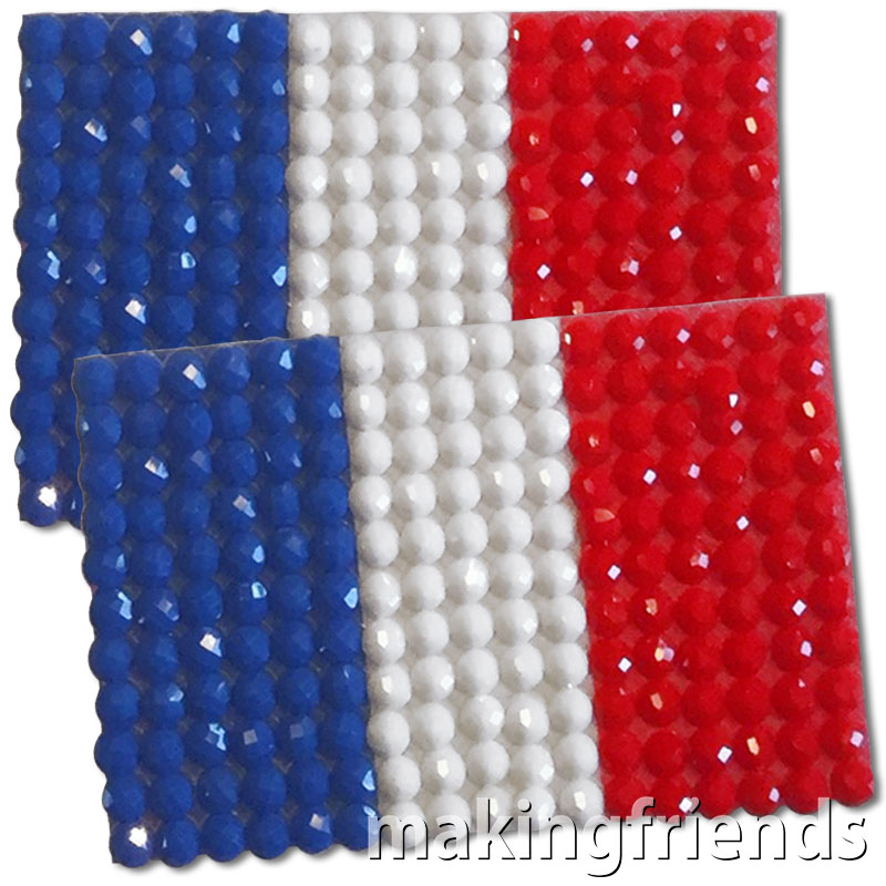 Diamond Painting France flag pin Girl Scout SWAP via @gsleader411