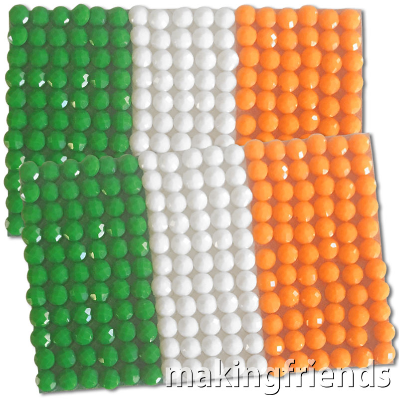 Diamond Painting Ireland flag pin Girl Scout SWAP via @gsleader411