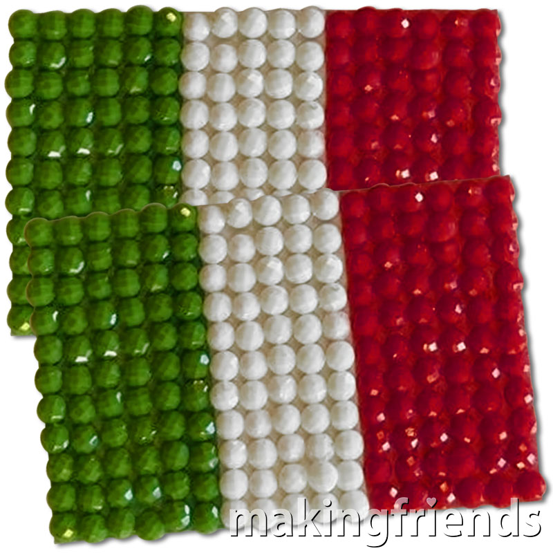 Diamond Painting Italy flag pin Girl Scout SWAP via @gsleader411