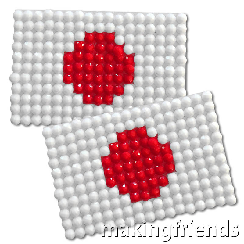 Diamond Painting Japan flag pin Girl Scout SWAP via @gsleader411