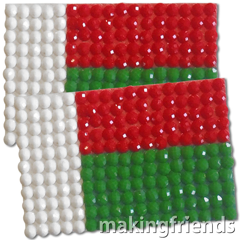 Diamond Painting Madagascar flag pin Girl Scout SWAP via @gsleader411