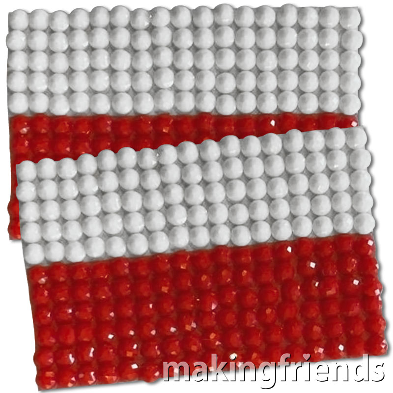Diamond Painting Poland flag pin Girl Scout SWAP via @gsleader411