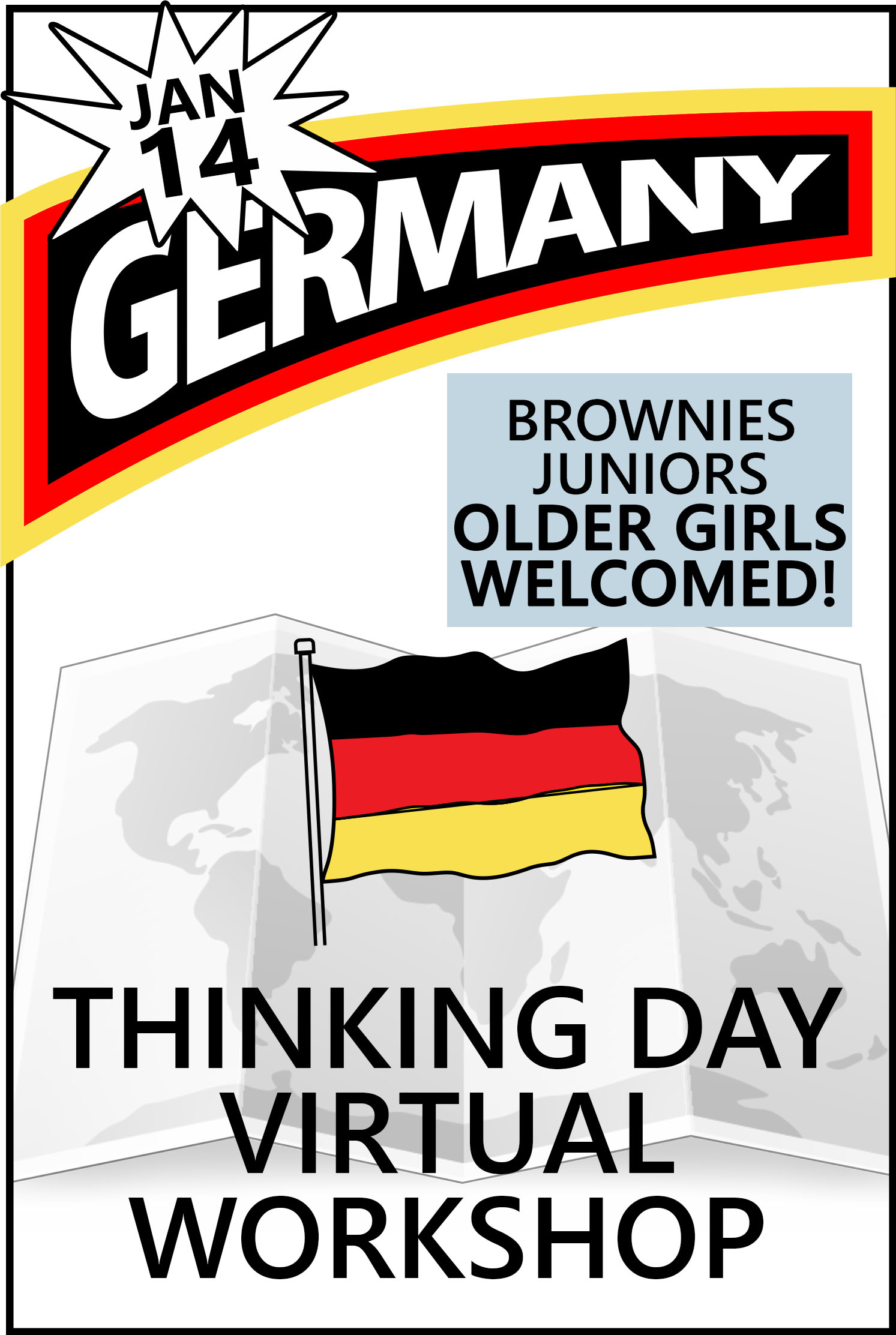 Explore German traditions, food, clothing, customs, and more. Developed for Brownies and Juniors but older girls are certainly welcomed! Includes Supplies! #makingfriends #virtualclass #thinkingday #virtualworshop #onlineclass #germany #thinkingdayworkshop via @gsleader411
