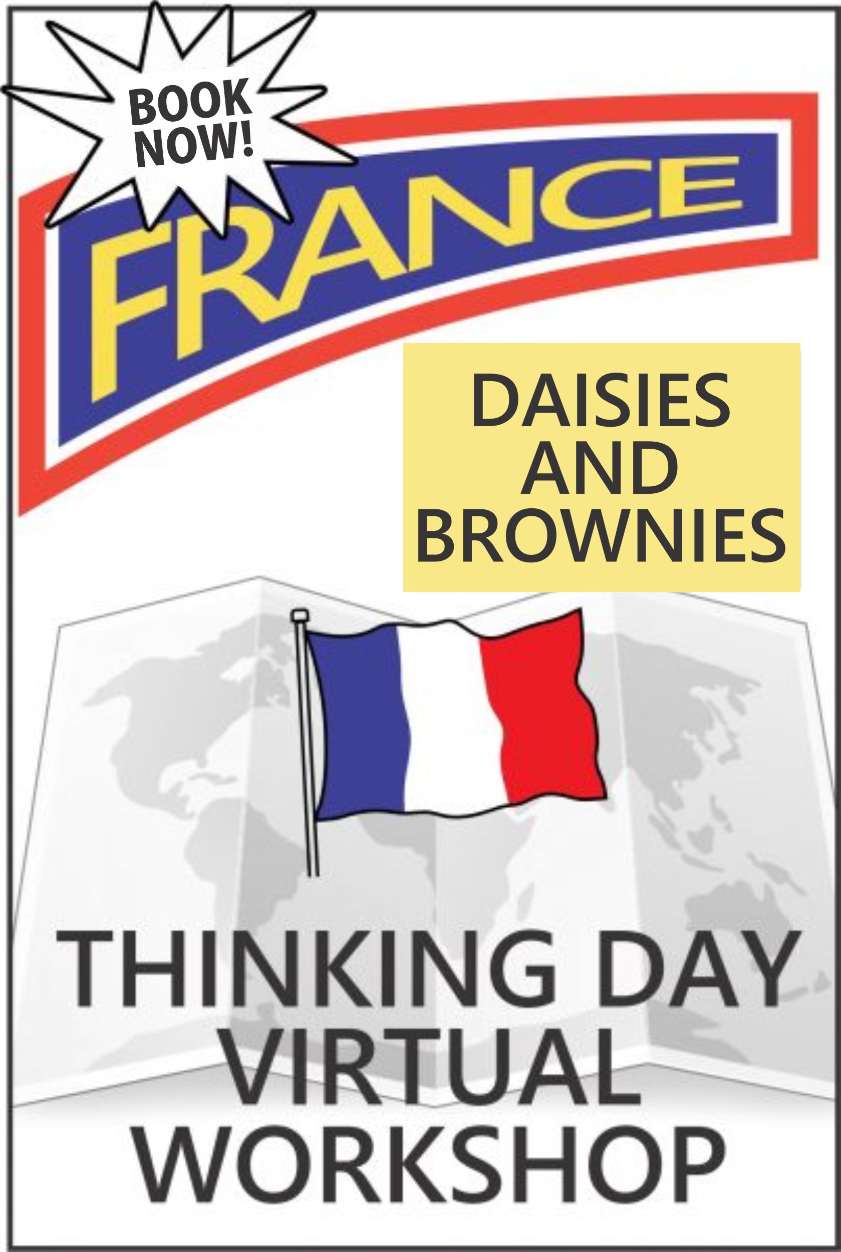 Explore French traditions, food, clothing, customs, and more! Includes supplies and patch. #makingfriends #virtualworkshop #france #thinkingday #girlscouts #traditions #daisies #brownies #workshop #onlineclass via @gsleader411