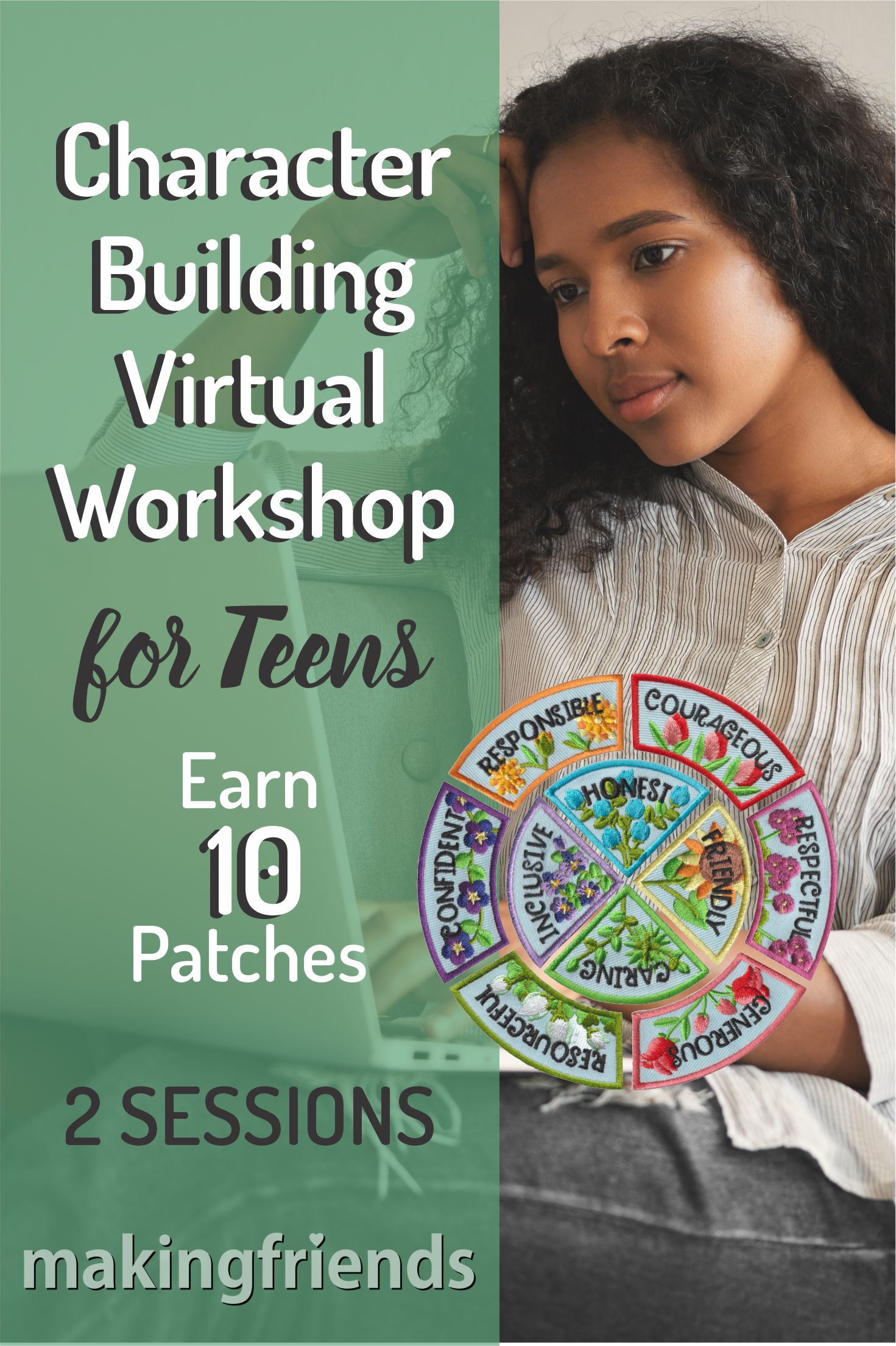 One hour workshop, where Teens revisit the Girl Scout law with contemporary topics that are engaging for them! Optional supplies are available! #girlscouts #onlineclass #virtualclass #characterbuilding #teenworkshop #onlineworkshop #gs #patches #character #lifeskills via @gsleader411
