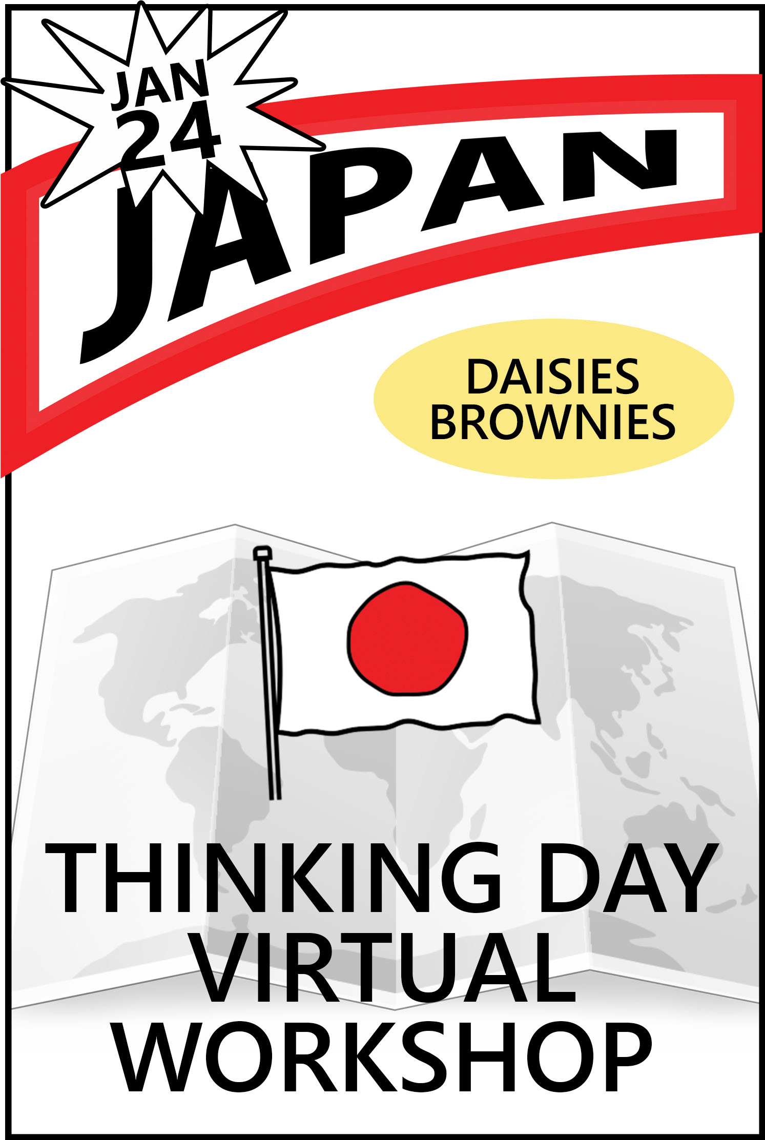 Explore Japanese traditions, food, clothing, customs, and more. The price includes supplies and an embroidered patch! #makingfriends #virtualclass #thinkingday #virtualworkshop #onlineworkshop #girlscouts #gsonline #japan #thinkingdayjapan #culture via @gsleader411