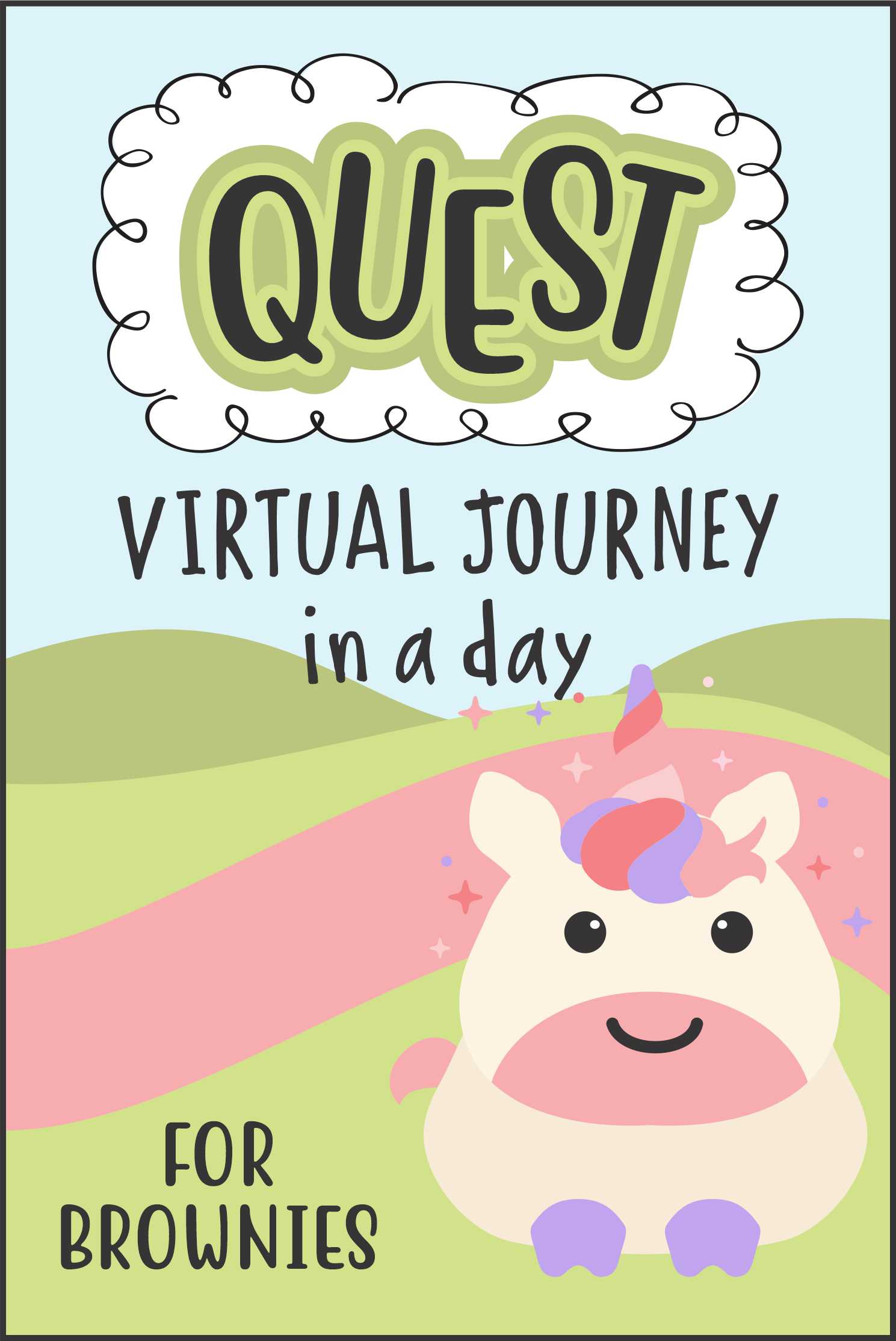 One hour workshop presented by MakingFriends. Brownies will take an adventure with Miss Jackie and Glitter the Unicorn, to complete the "QUEST Journey"! #girlscouts #onlineclass #virtualclass #questjourney #gsjourneys #girlscoutjourney #browniejourney #onlineworkshop #gs via @gsleader411