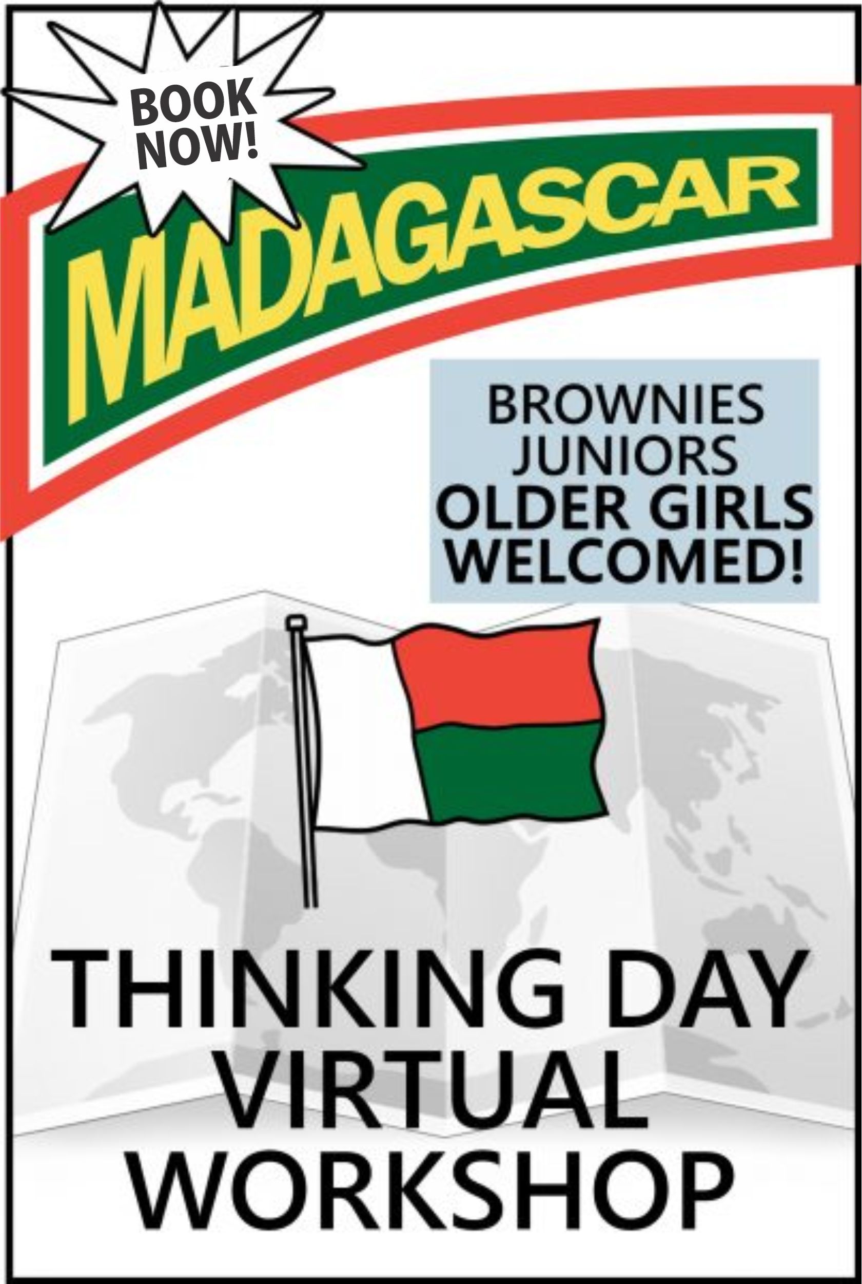 Explore the traditions, food, clothing, and customs of Madagascar. The price includes supplies and an embroidered patch! #makingfriends #thinkingday #madagascar #onlineclass #virtualgirlscouts #virtualthinkingday #juniors #brownies #girlscouts #scouts via @gsleader411