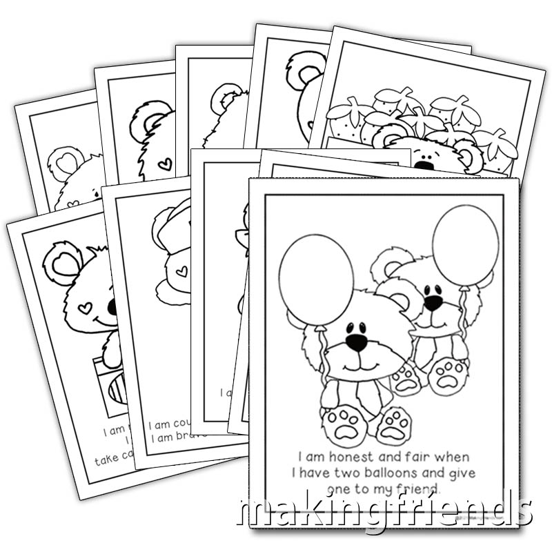 Girl Scout Law Bear Coloring Book via @gsleader411