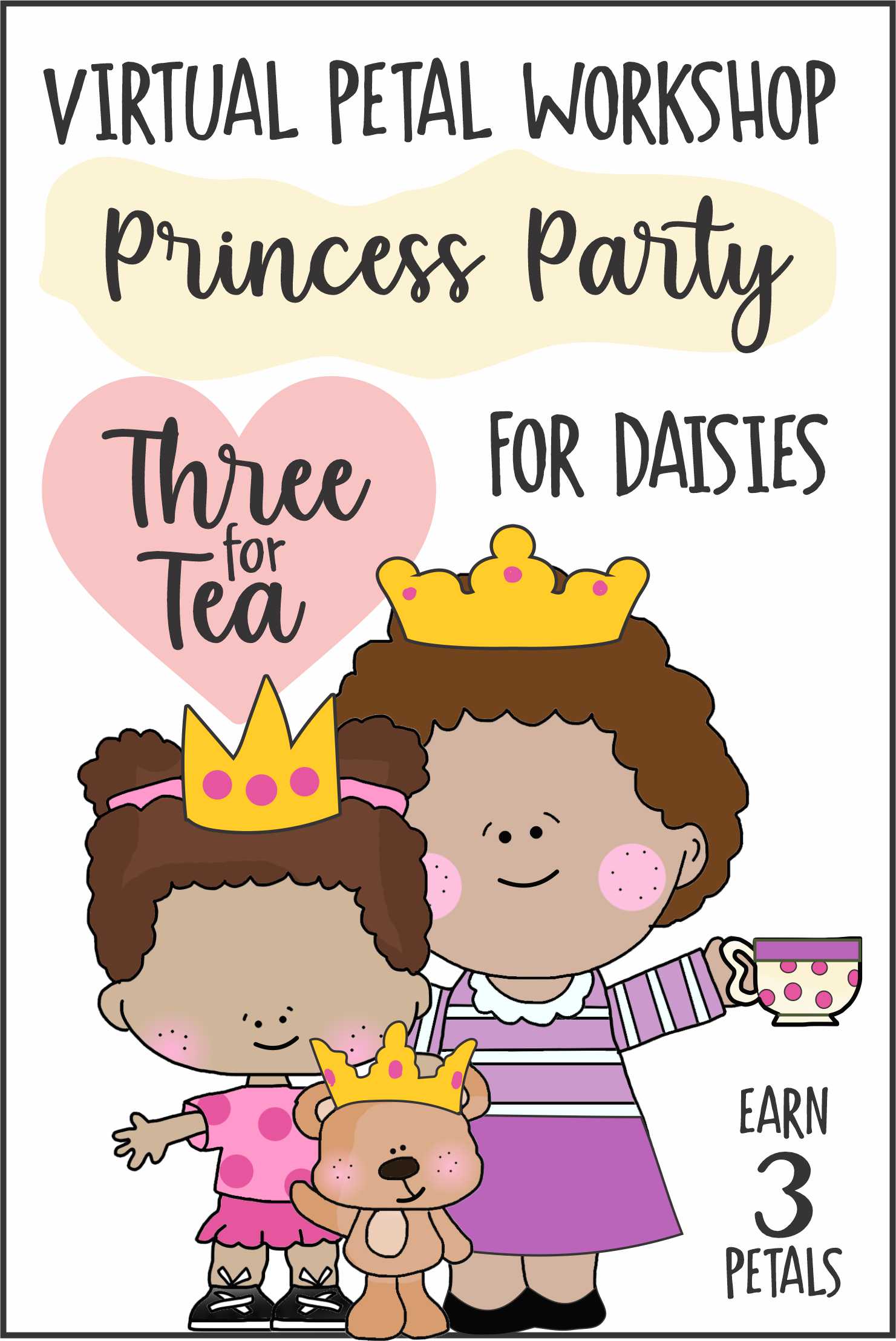 Join us dressed up like a princess with your special person and a favorite doll or stuffed animal! Earn 3 Daisy Petals! #makingfriends #daisypetal #virtualworkshop #onlineclass #princess #teaparty #gsteaparty #girlscouts #girlscoutpetals via @gsleader411