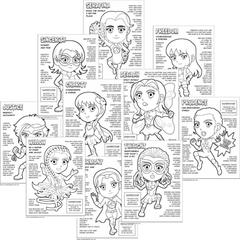 Girl Scout Superhero Coloring Pages