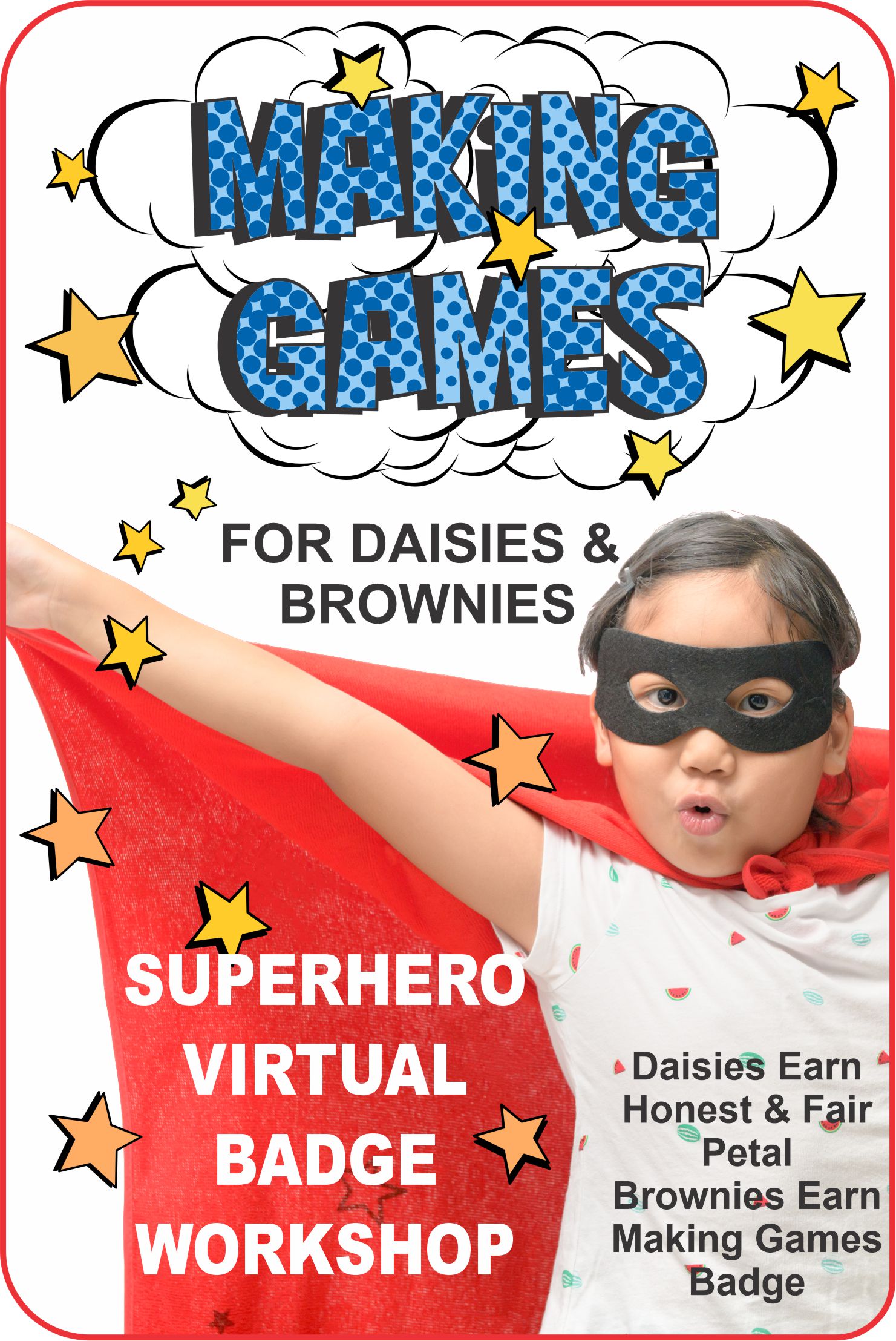 Join us for our 1-hour Making Games Superhero Virtual Workshop and learn about games and ways to make them different! #makingfriends #girlscouts #gsbadge #makinggames #girlscoutsonline #virtualclass #superheros via @gsleader411