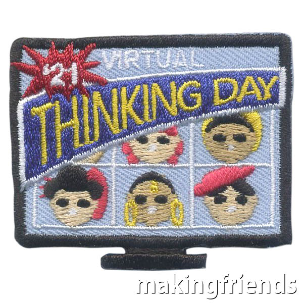 Celebrate Thinking Day 2021 with a virtual event and reward your girls with our virtual Thinking Day patch! $.69 each free shipping available! #makingfriends #virtualgspatch #thinkingday #thinkingday2021 #thinkingdaypatch #virtualthinkingday via @gsleader411