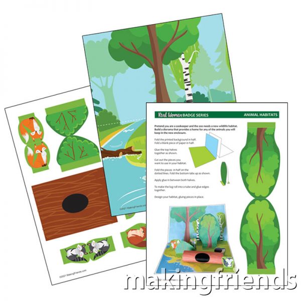 Girl Scout Animal Habitats Woodland Diorama