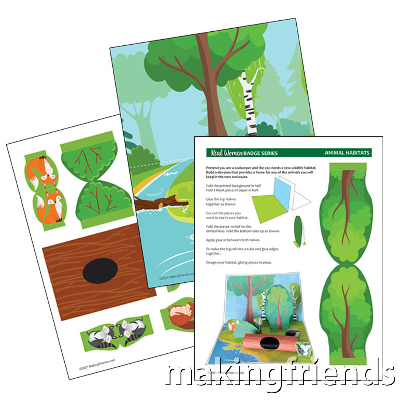 Girl Scout Animal Habitats Woodland Diorama via @gsleader411