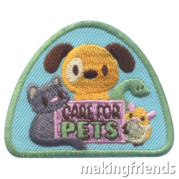 Try our suggestions for earning the Care for Pets Patch or help the girls come up with their own ideas of what they can do to help care for pets. #makingfriends #gsmakingfriends #funpatch #scoutpatches #girlscouts #scouts #girlscoutleader via @gsleader411