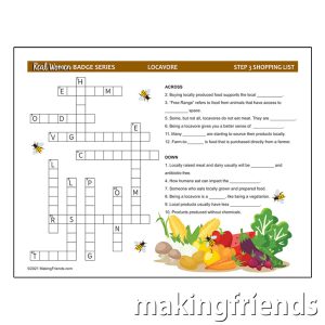 Girl Scout Locavore Crossword via @gsleader411