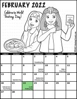 Girl Scout Monthly Calendar February 2022