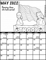 Girl Scout Monthly Calendar May 2022