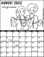 Girl Scout Monthly Calendar August 2022
