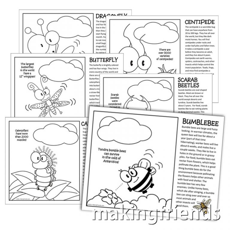 Girl Scout Brownie Bug Facts Coloring Pages Download