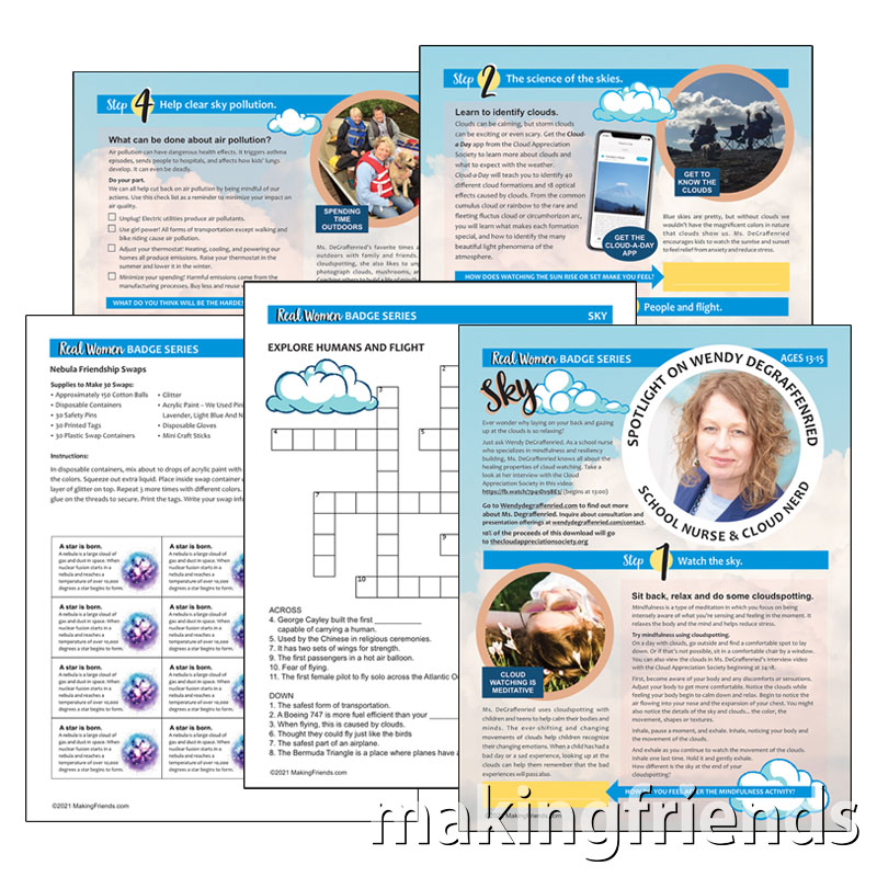 Our download makes earning the Senior Sky Badge fun for girls and easy for leaders. #makingfriends #gsmakingfriends #girlscouts #scouts #girlscoutleader #seniorbadges #girlscoutsenior via @gsleader411
