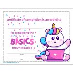 Girl Scout Brownie Coding Basics Certificate