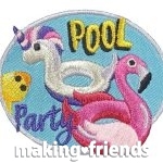 Girl Scout Pool Party Fun Patch Floats
