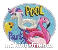 Girl Scout Pool Party Fun Patch Floats