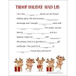 Girl Scout Christmas Mad Lib