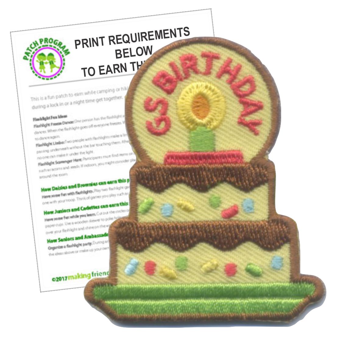 Girl Scout GS Birthday Patch Patch