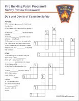Scout camp fire safety crossword