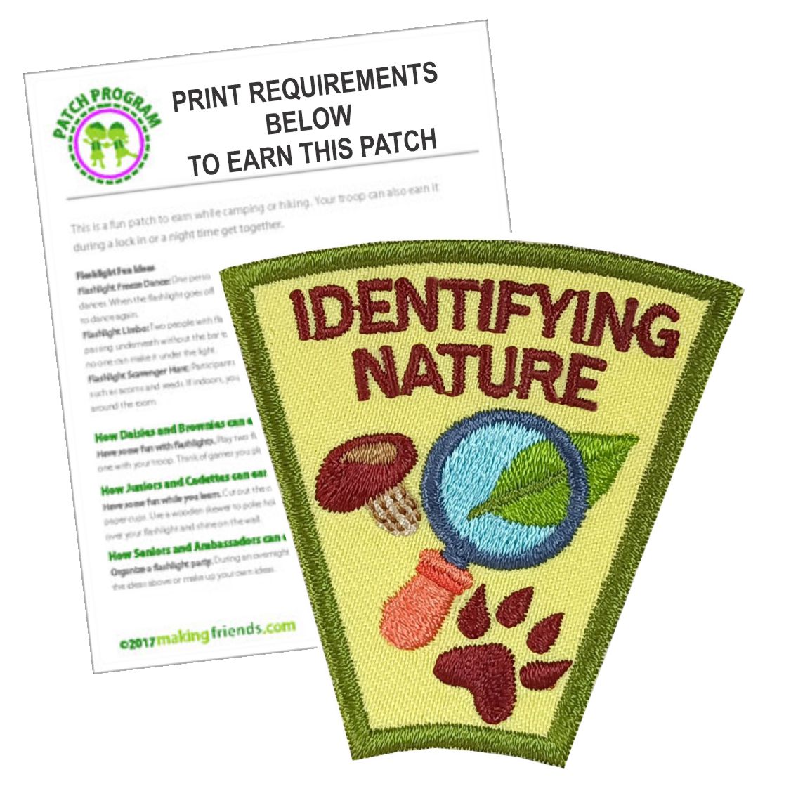 Scout-identifying nature patch program