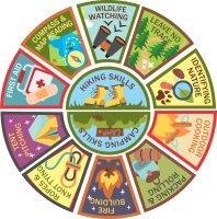 Scout outdoor skills patch group