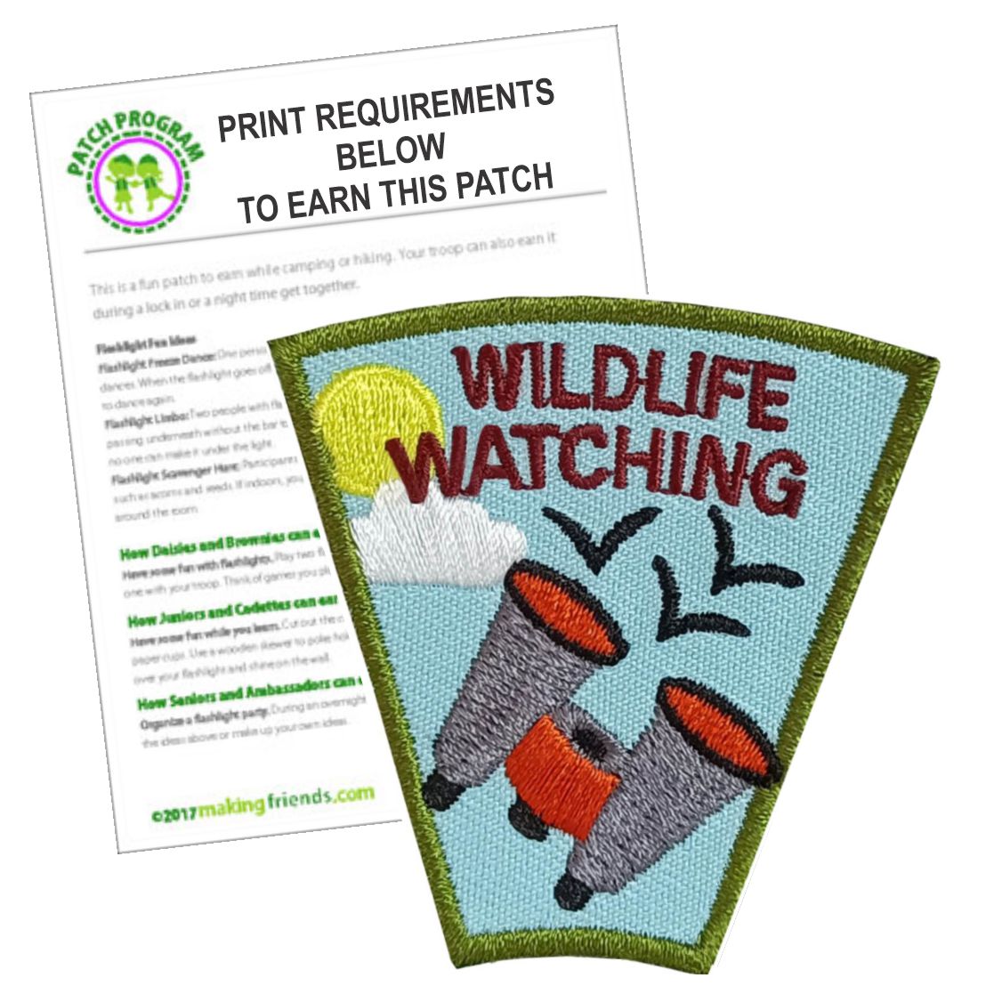 Scout Watching Wildlife Patch Program