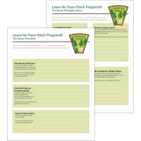 Leave No Trace Worksheet for Scouts