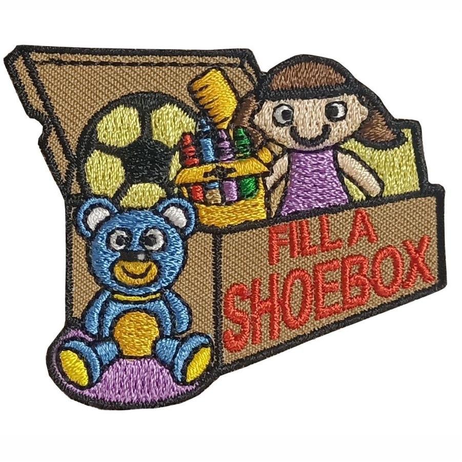 Girl Scout Fill a Shoebox Fun Patch