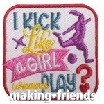 Girl Scout Soccer Patch - Kick Like a Girl