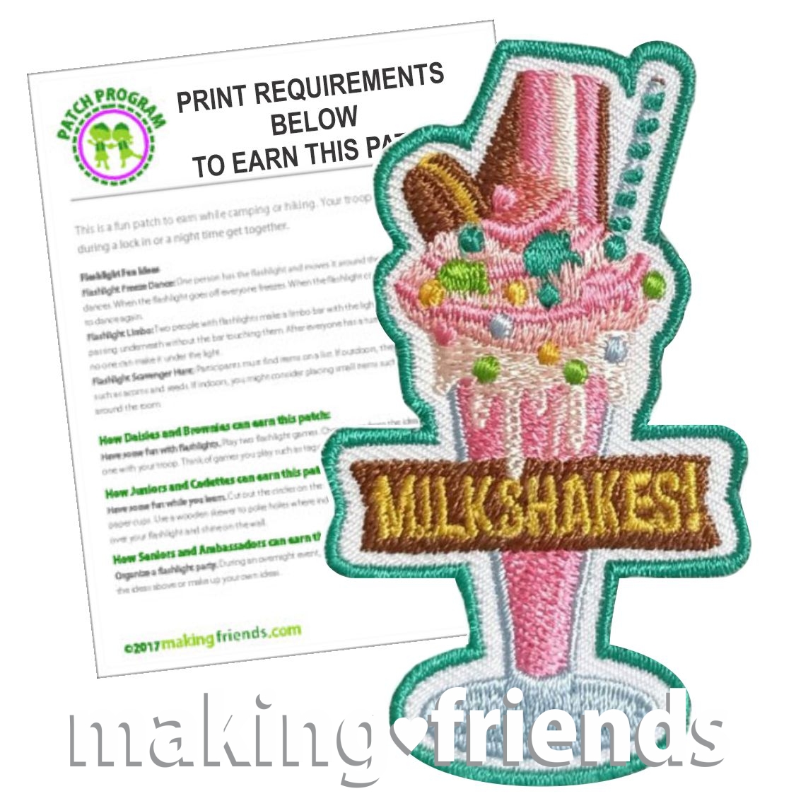 Girl Scout Milkshake Math Patch Program