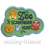 Girl Scout zoo scavenger hunt patch.