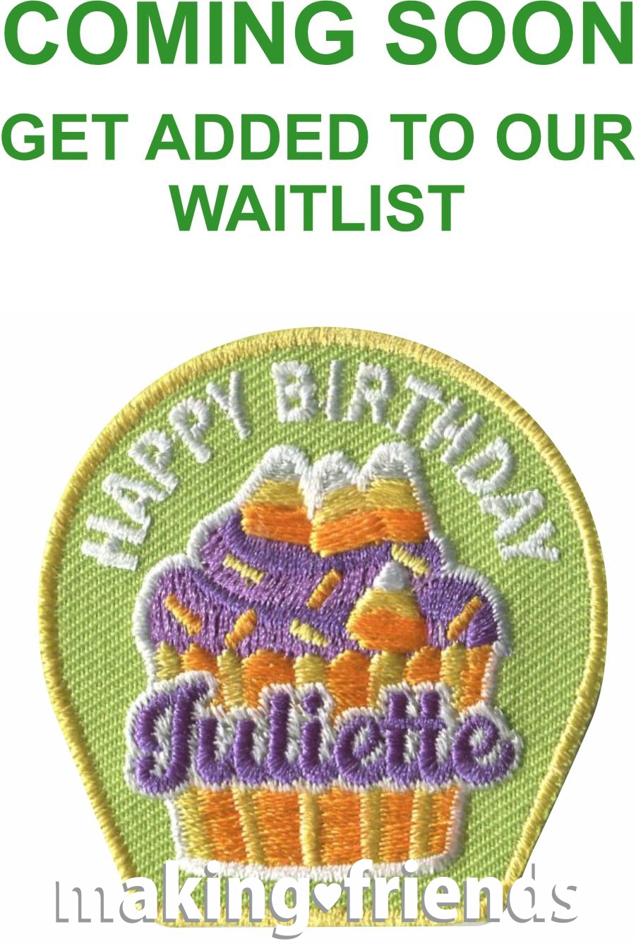 GIrl Scout Happy Birthday Juliette Patch