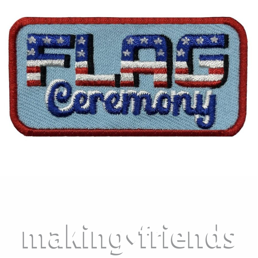 Girl Scout Flag Ceremony Fun Patch