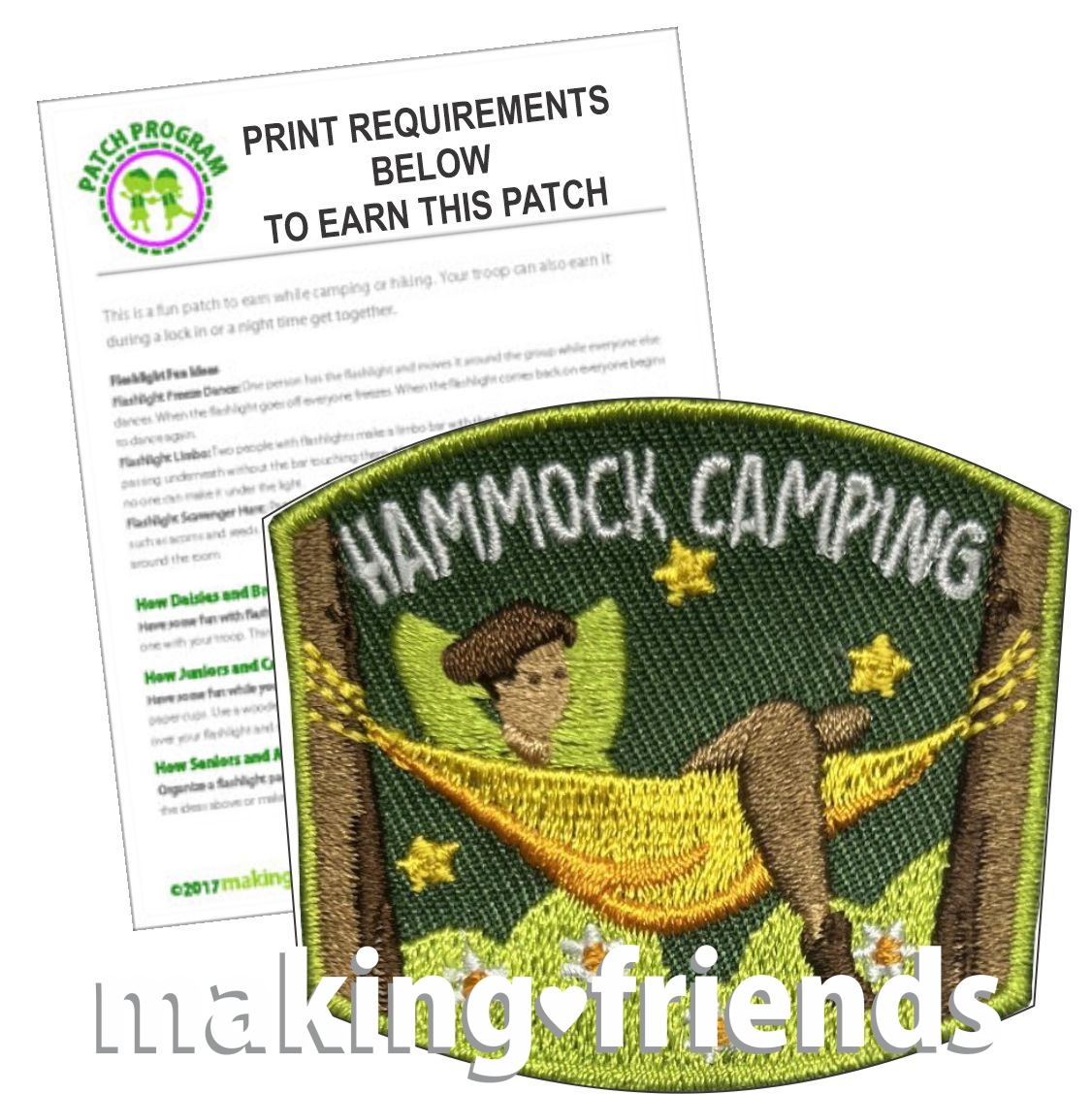 Girl Scout Hammock Camping Patch Program