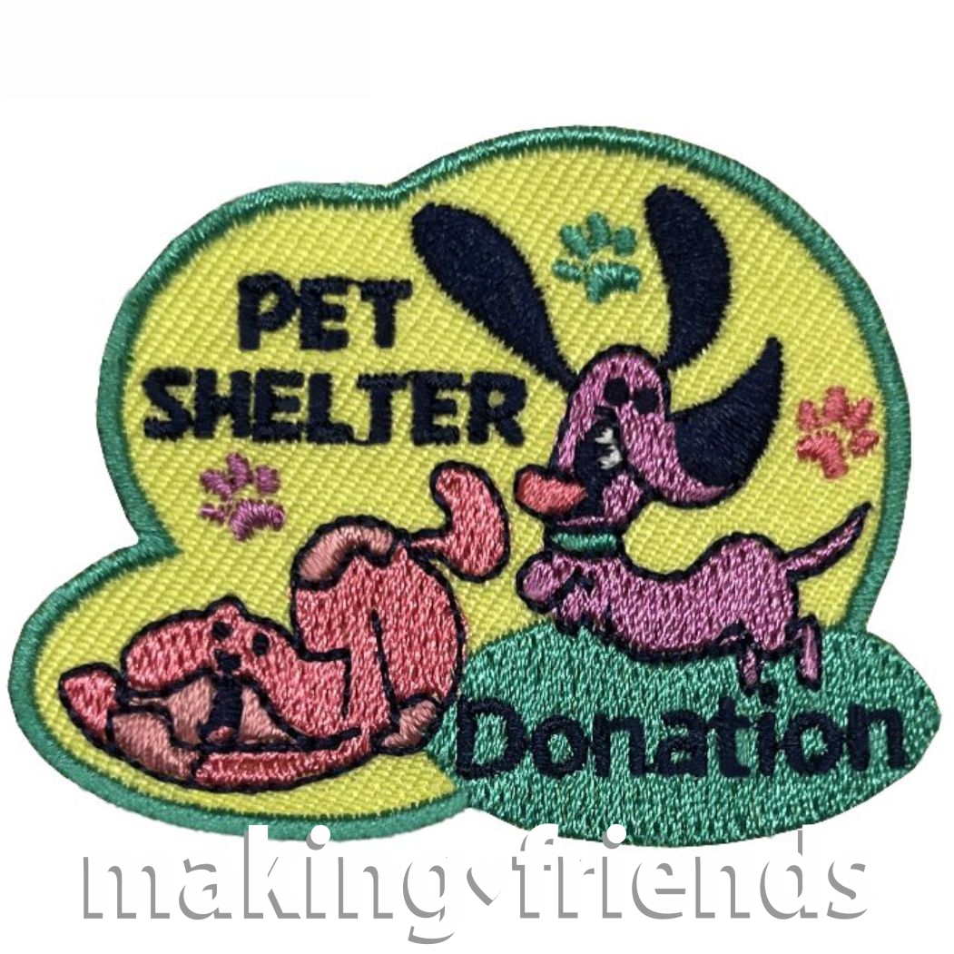 Collect or donate items your local pet shelter needs. #makingfriends #gsmakingfriends #funpatch #girlscouts #girlscoutleader #communityservice #serviceproject via @gsleader411