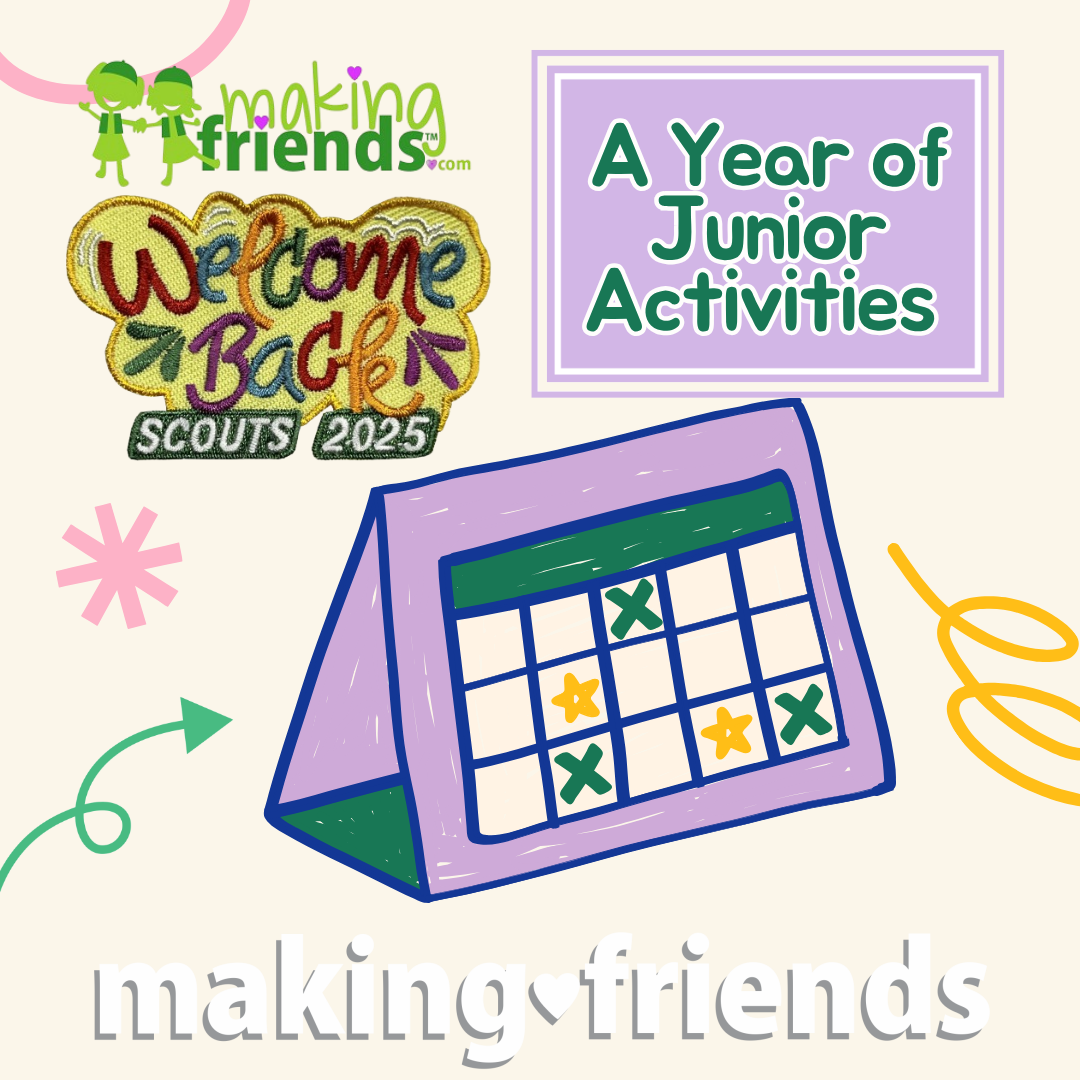 Are you ready for a new Girl Scout year? We’ve put together some ideas for Junior troop meetings and activities for each month to help keep your girls engaged with activities that match their level and each month or season.. #makingfriends #gsmakingfriends #funpatch #scoutpatches #girlscouts #scouts #girlscoutleader #girlscoutjuniors #girlscouts2025/26 via @gsleader411