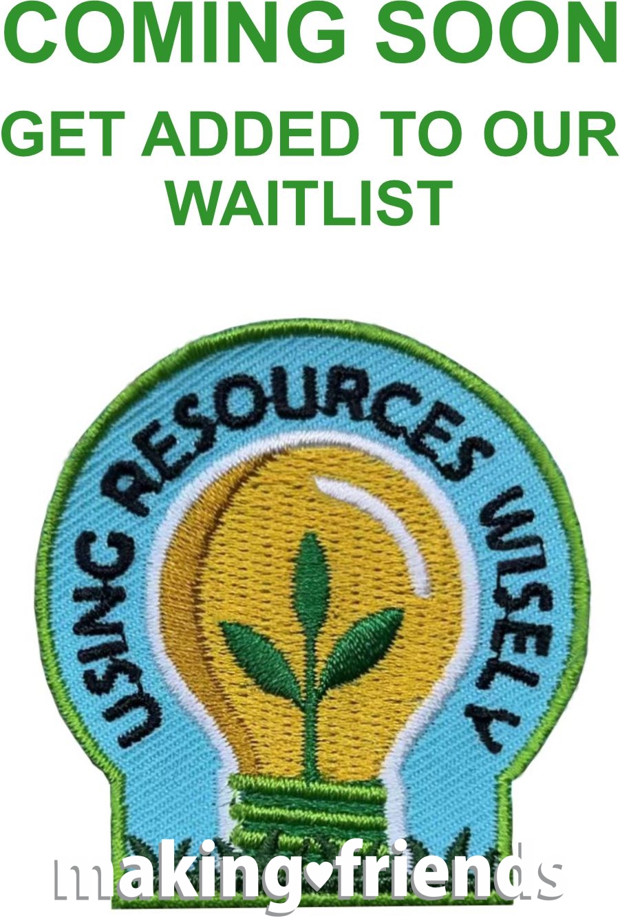 Girl Scout Using Resources Wisely Fun Patch