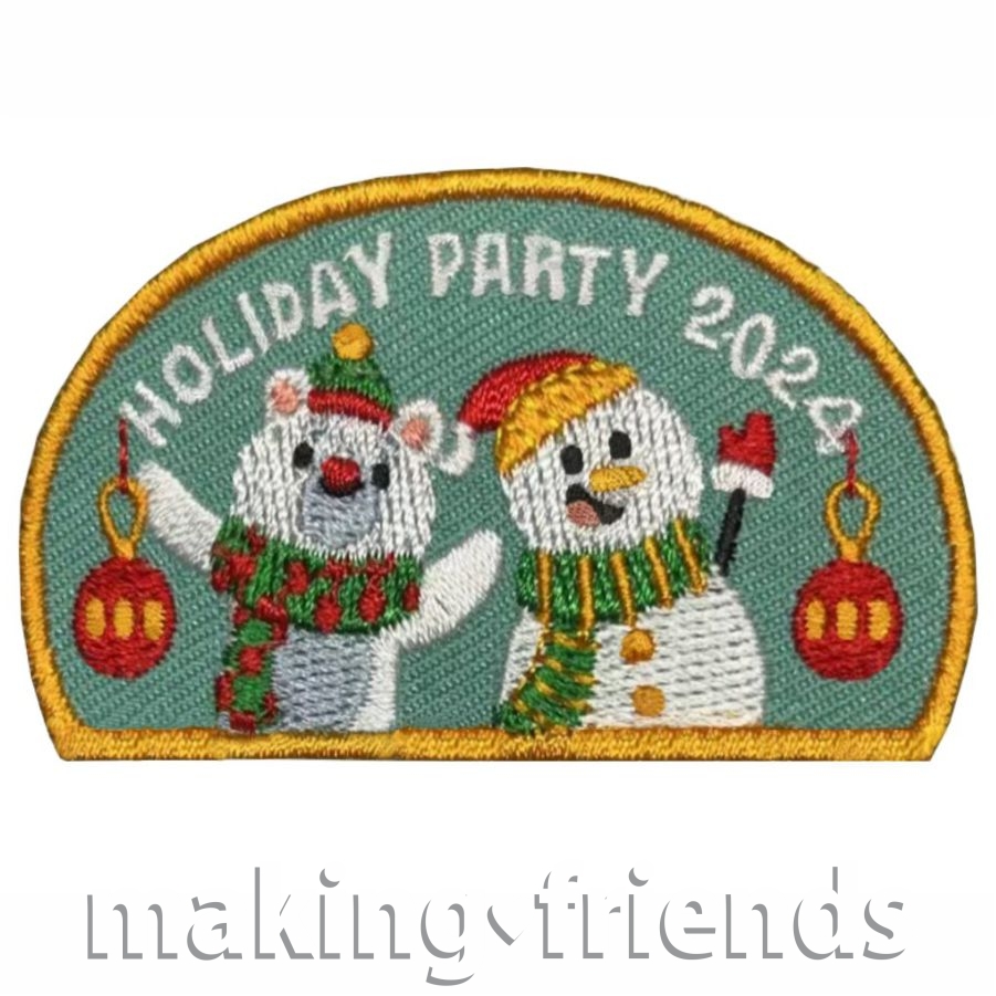 Girl Scout holiday Party Patch 2024