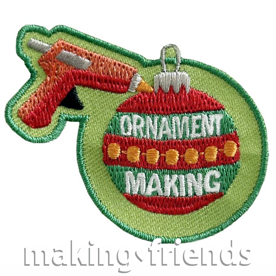 Girl Scout Ornament Making Patch with Baby Jesus