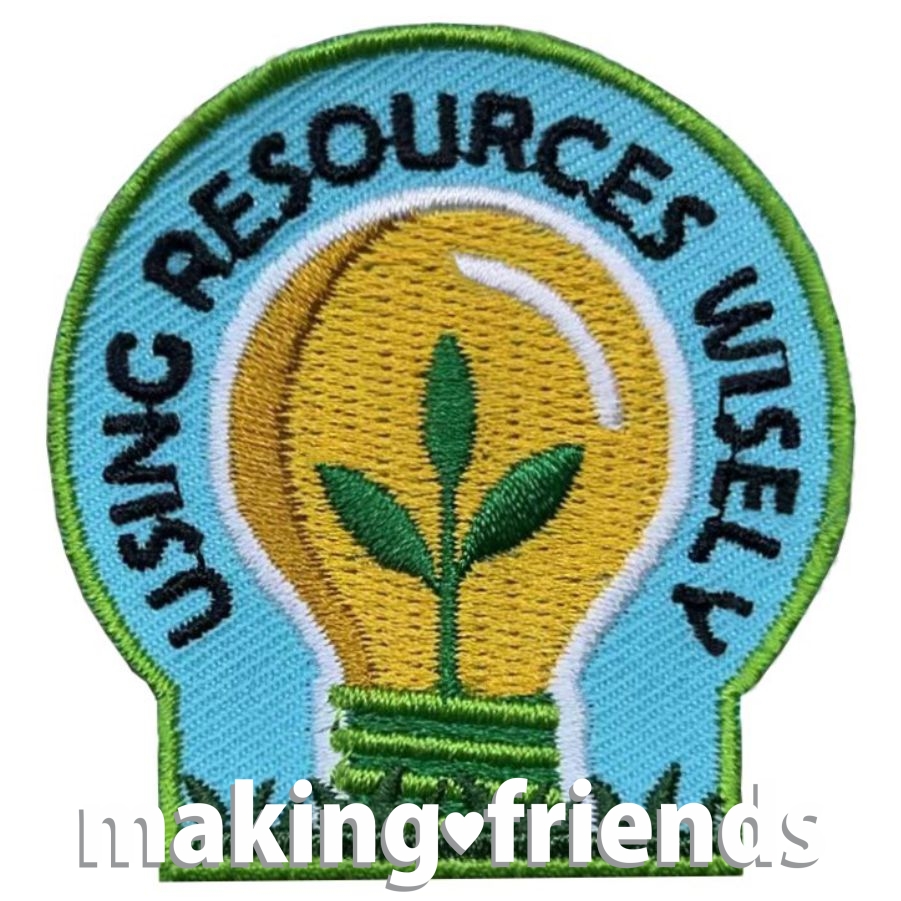 Girl Scout Using Resources Wisely Fun Patch