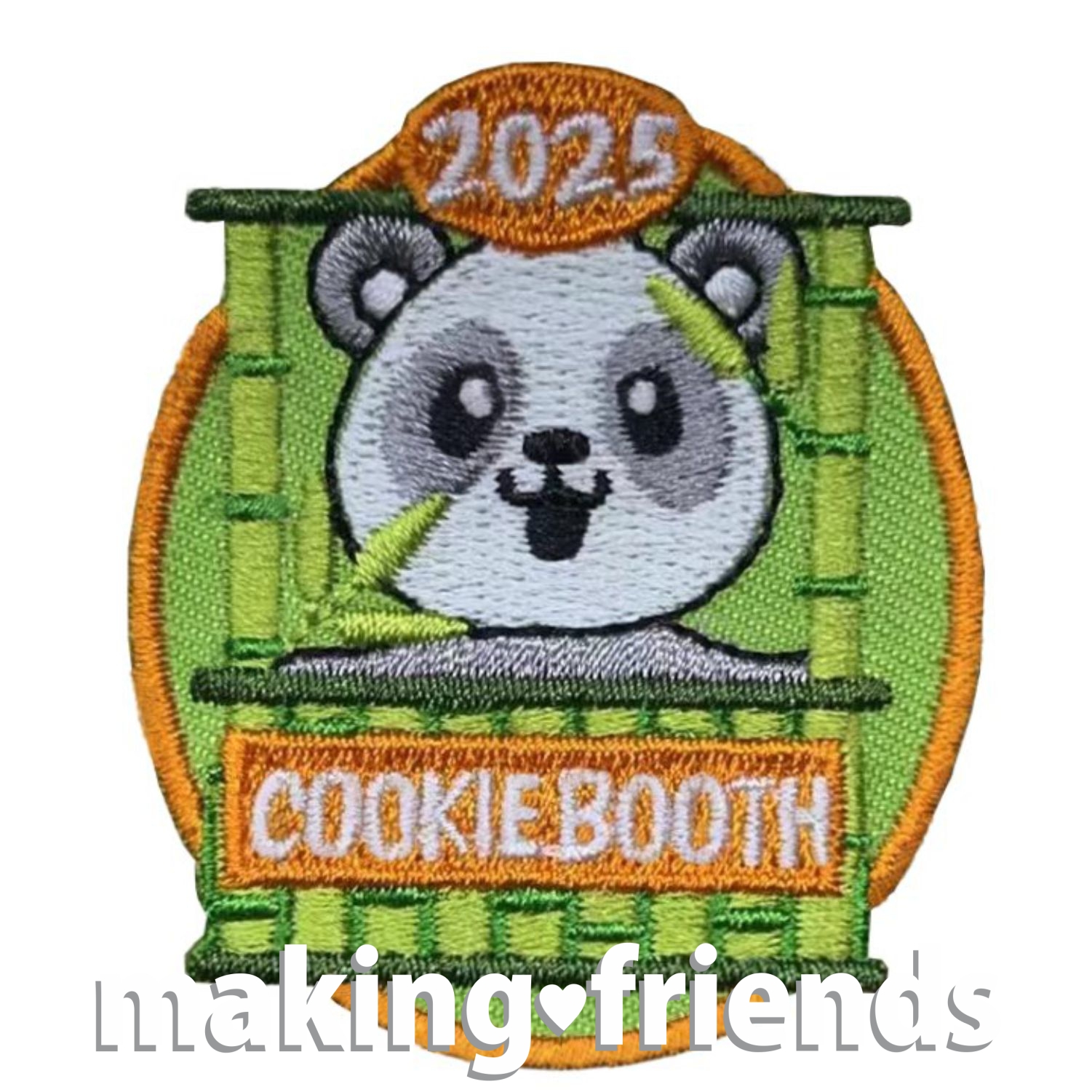 Girl Scout Cookie Booth Patch 2025 with Panda